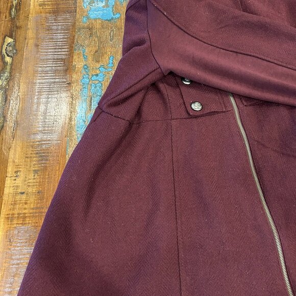 TORRID Women's Burgundy Red Military Style Coat 3 22/24 Peacoat - Picture 8 of 12